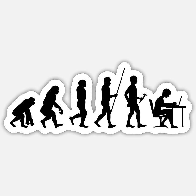 evolution Sticker size S (10 x 10 cm)