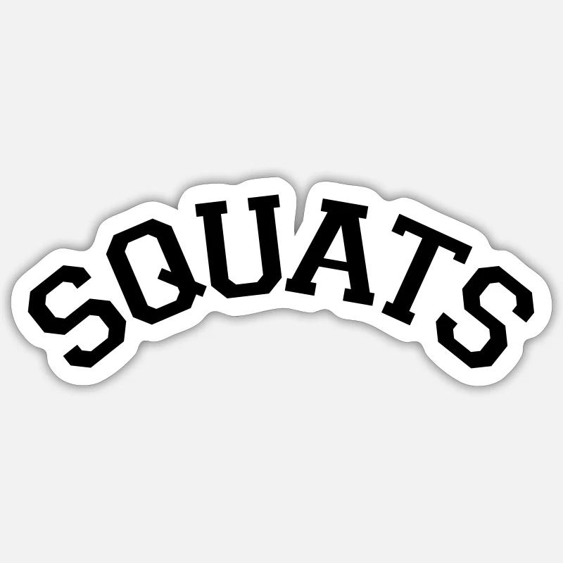 Squats Varsity Style Sticker Größe S (10 x 10 cm)