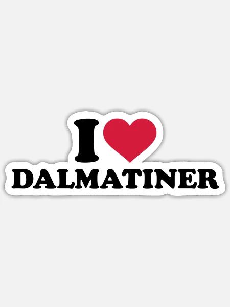Dalmatiner - Sticker Größe S (10 x 10 cm) - Mattweiß