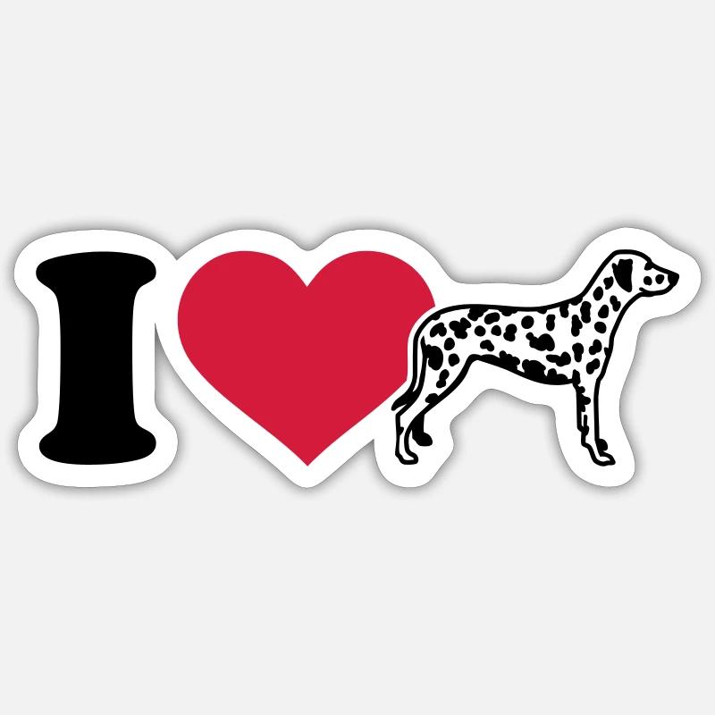 Dalmatiner - Sticker Größe S (10 x 10 cm) - Mattweiß