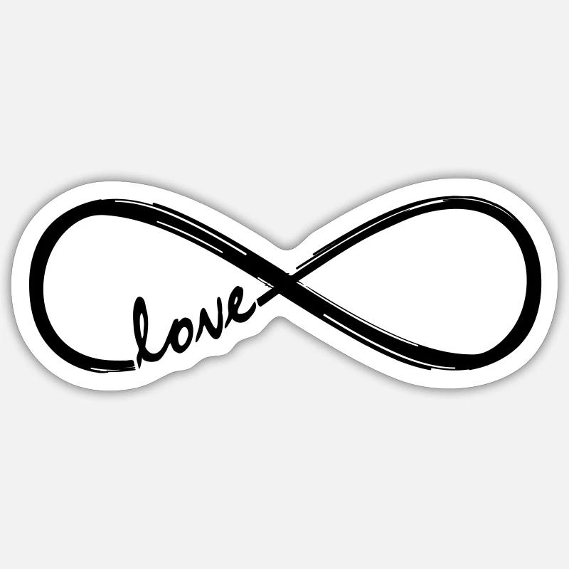 Forever Love! Infinity Loop, Eternal Knot, Sticker taille S (10 x 10 cm)