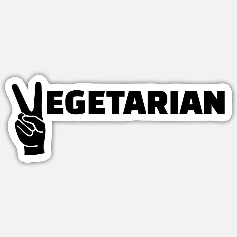 Vegetarier Sticker Größe S (10 x 10 cm)