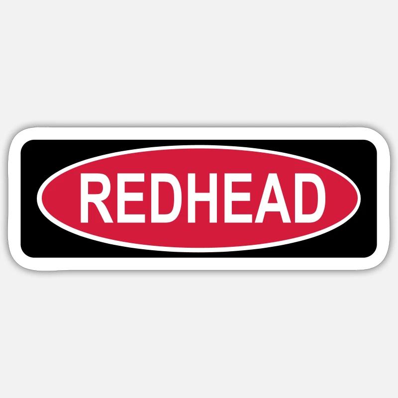 Redheaded - Sticker size S (10 x 10 cm) - white matte