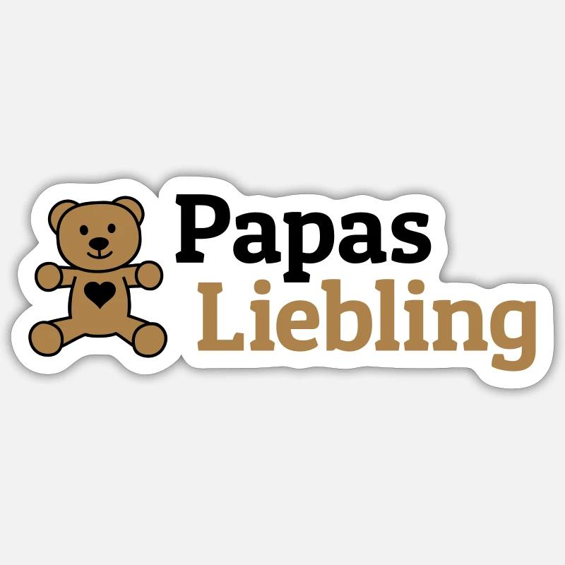 Papas Liebling - Sticker Größe S (10 x 10 cm) - Mattweiß