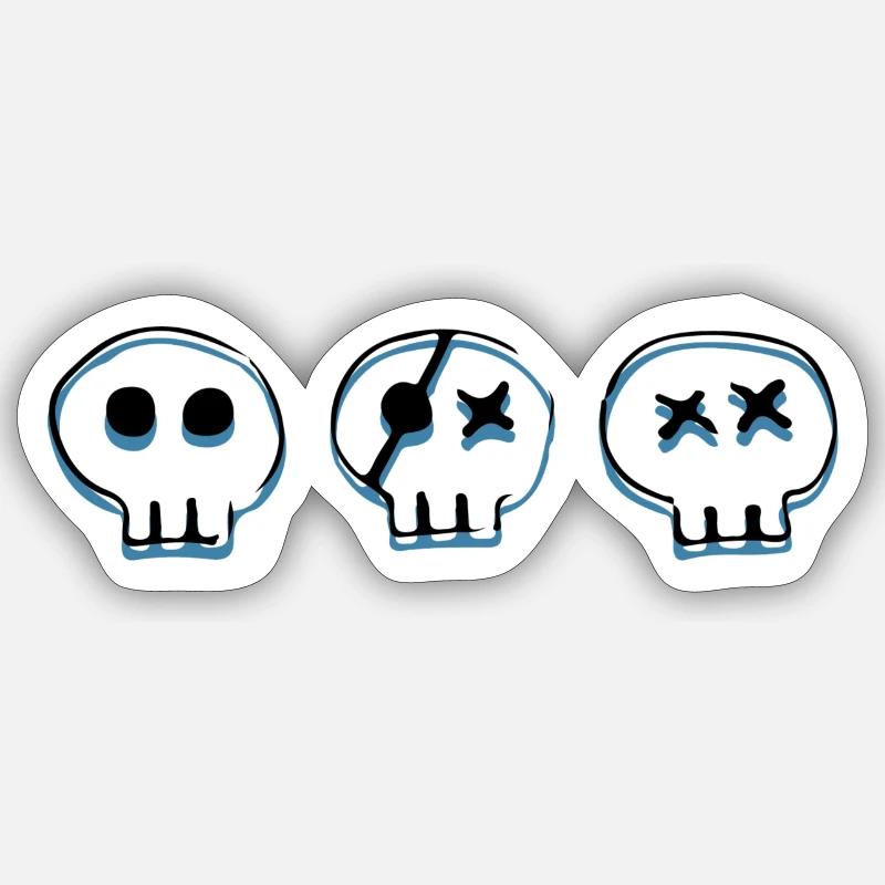 Bones Skulls Sticker size S (10 x 10 cm)