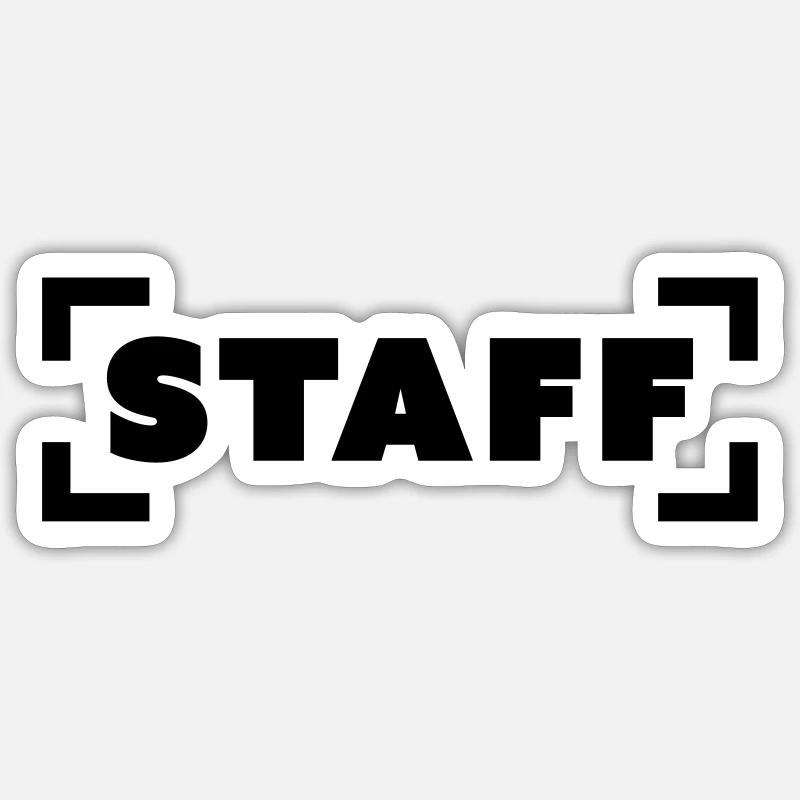 Staff - Sticker taille S (10 x 10 cm) - blanc mat