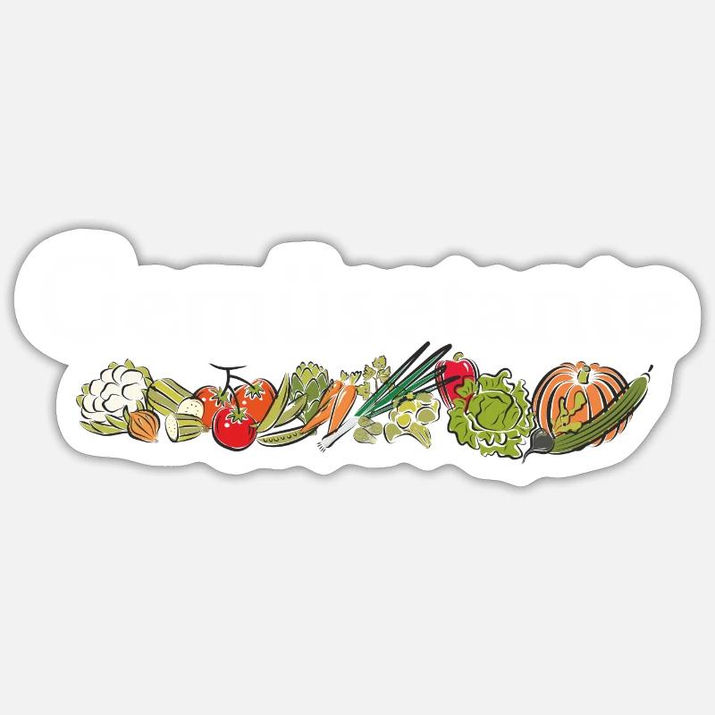 Vegetable aunt - Sticker size S (10 x 10 cm) - white matte