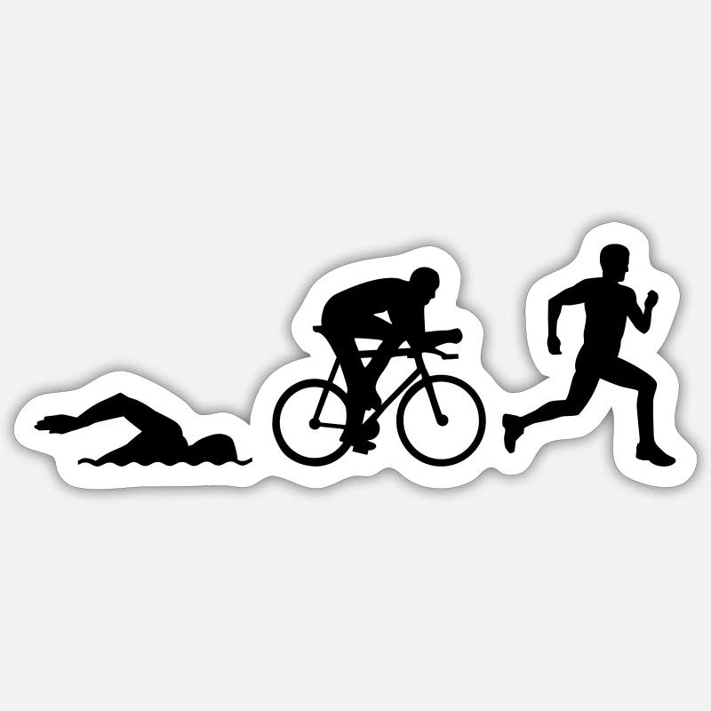 Triathlon - Sticker size S (10 x 10 cm) - white matte