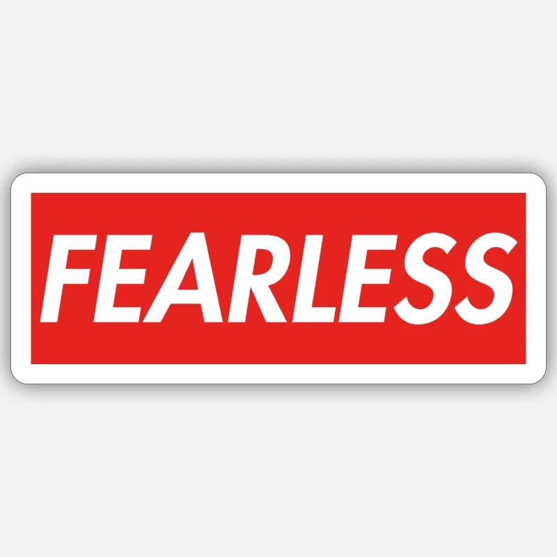 FEARLESS - Sticker Größe S (10 x 10 cm) - Mattweiß