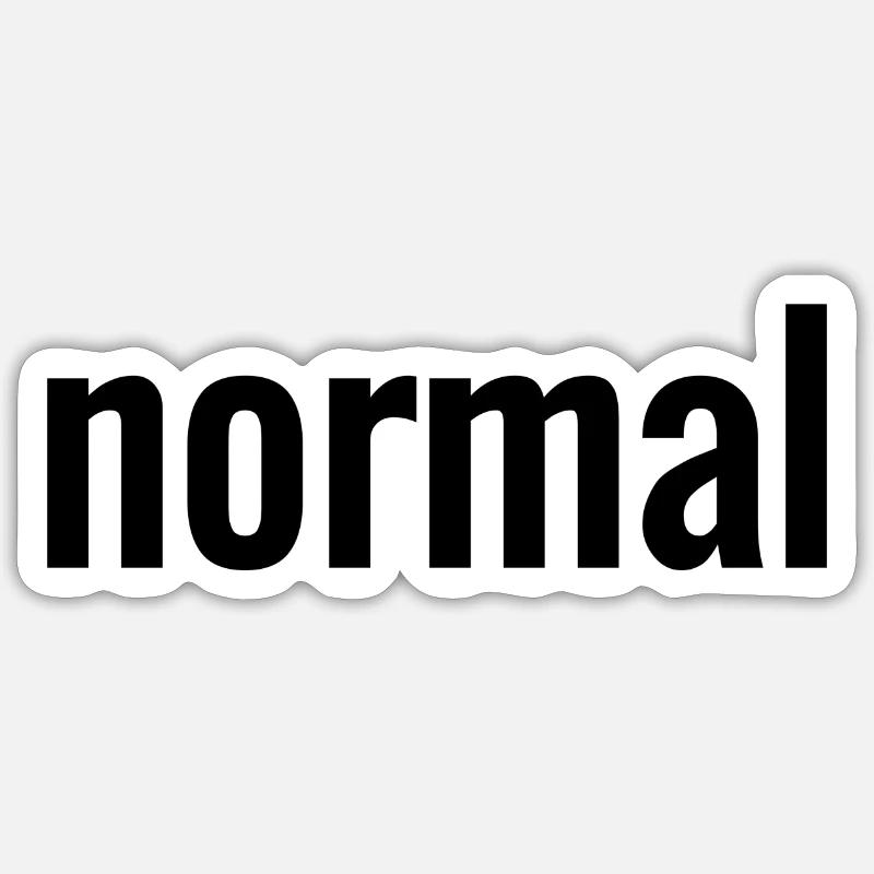 normal - Sticker Größe S (10 x 10 cm) - Mattweiß