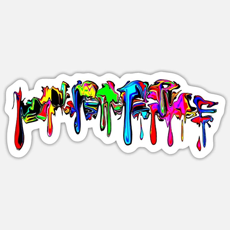 Color, rainbow, graffiti, splash, paint, comic Sticker size S (10 x 10 cm)