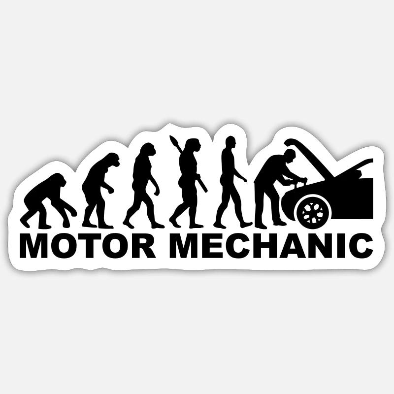 Motor mechanic - Sticker size S (10 x 10 cm) - white matte