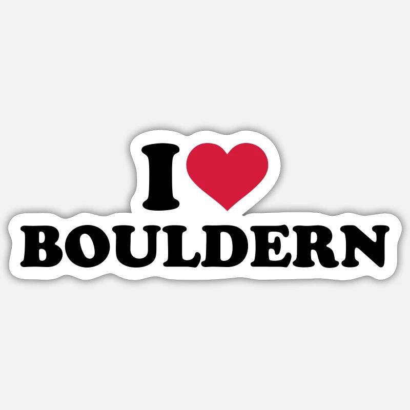 bouldering - Sticker taille S (10 x 10 cm) - blanc mat