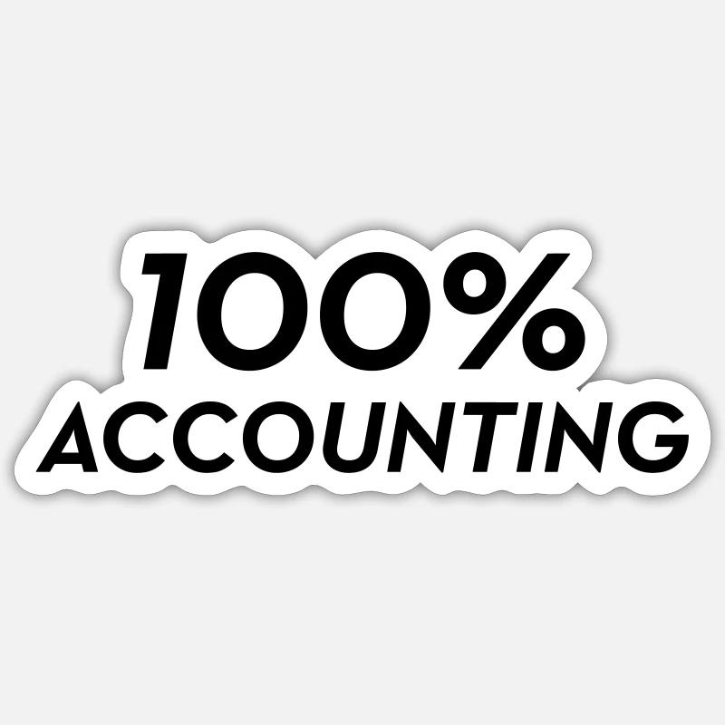 Accountant / Accounting / Comptable / Comptabilité - Sticker size S (10 x 10 cm) - white matte