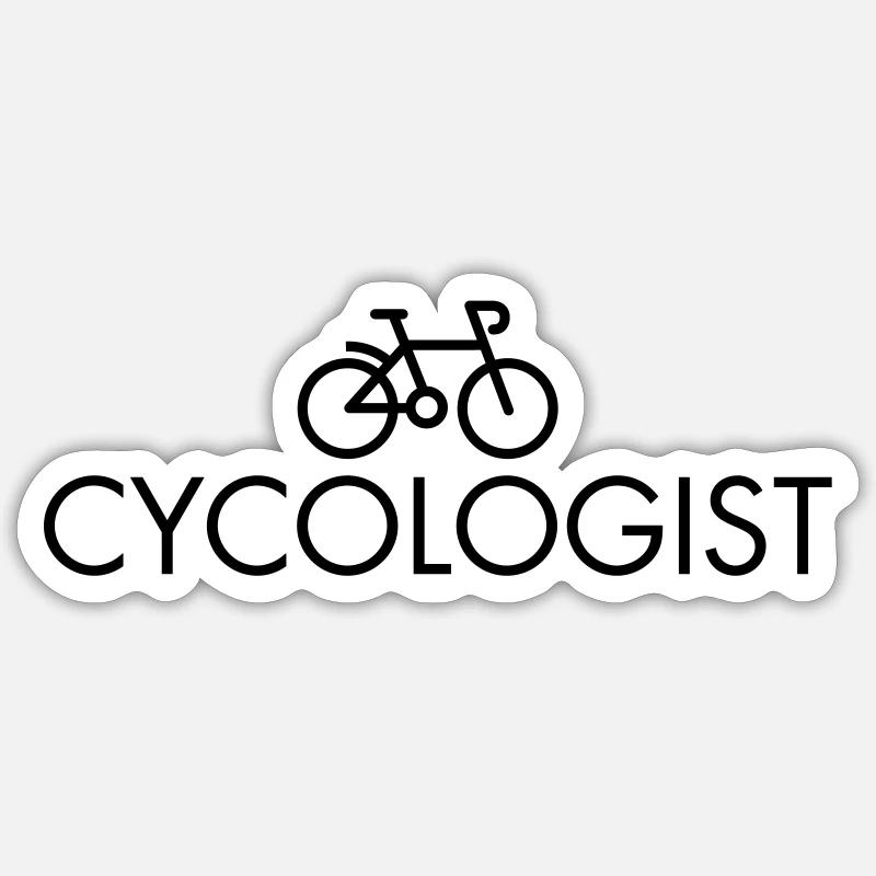 Cycologist - Sticker size S (10 x 10 cm) - white matte