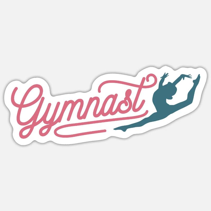 Gymnastics Gymnastics Gymnastics Athletics - Sticker size S (10 x 10 cm) - white matte
