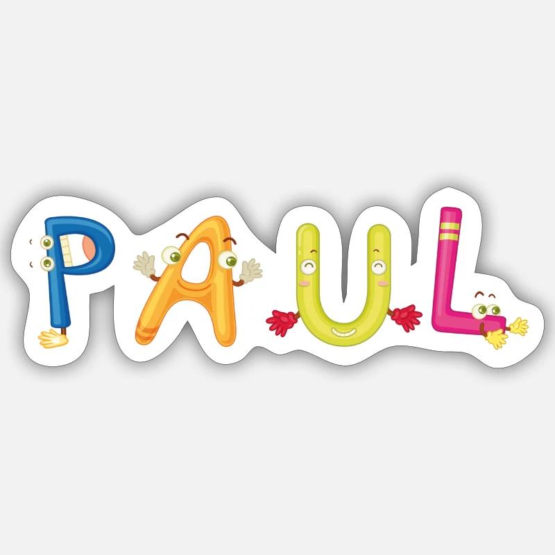 Paul - Sticker Größe S (10 x 10 cm) - Mattweiß