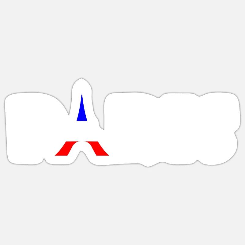 Paris - Sticker Größe S (10 x 10 cm) - Mattweiß