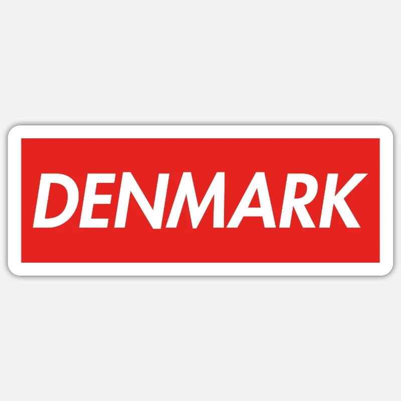 Dänemark Denmark - Sticker Größe S (10 x 10 cm) - Mattweiß