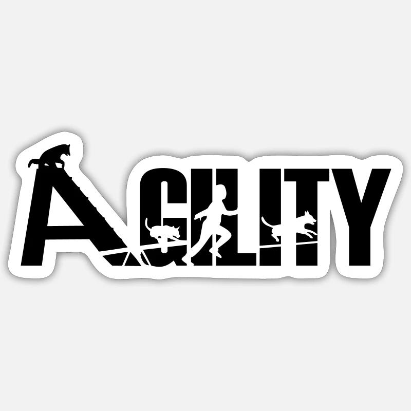 Agility - Sticker size S (10 x 10 cm) - white matte