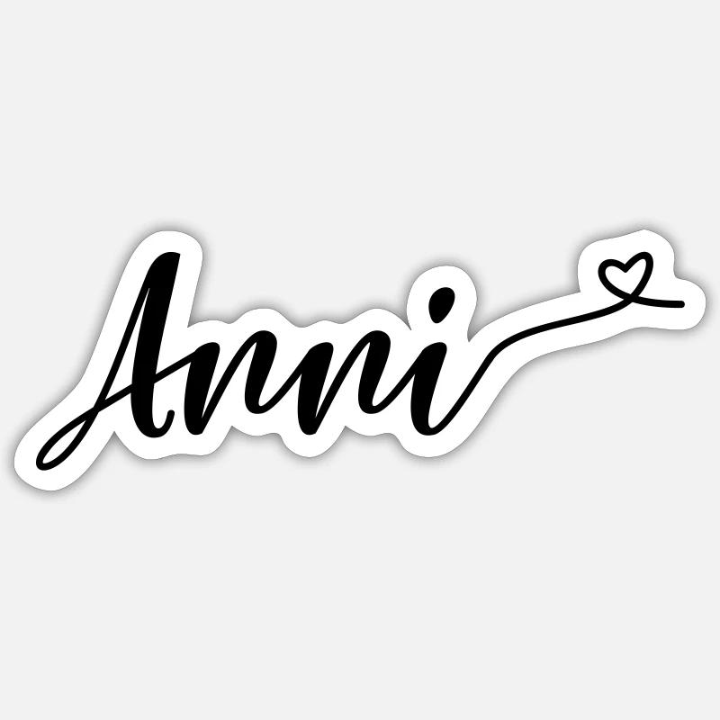 anni - Sticker Größe S (10 x 10 cm) - Mattweiß