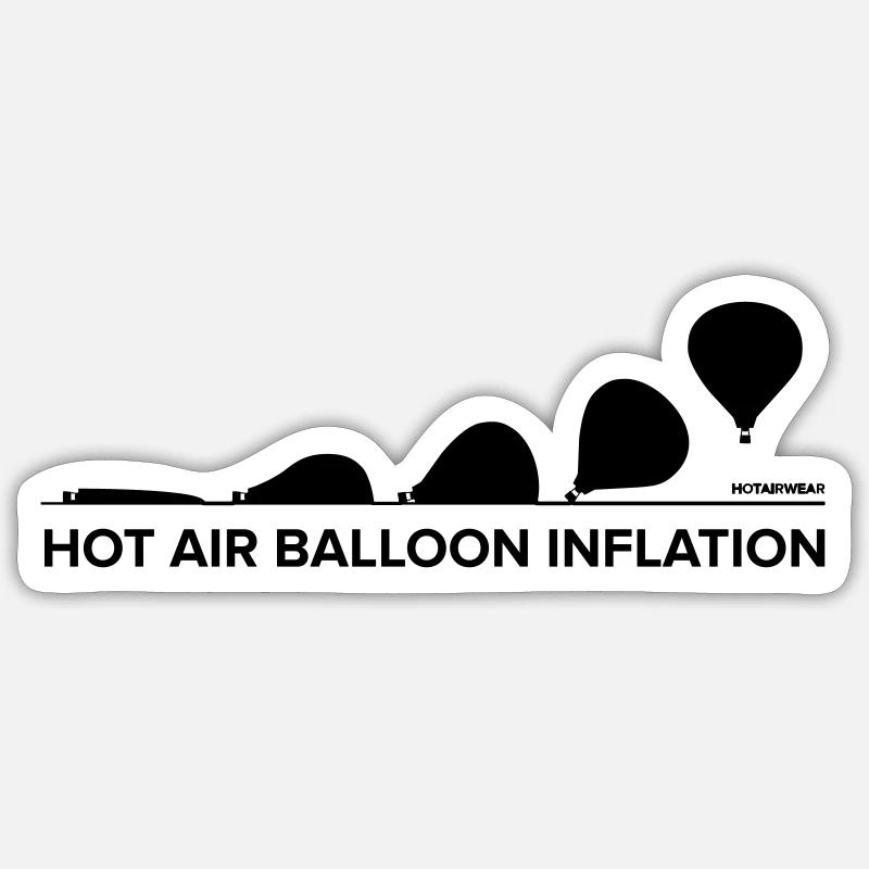 Inflation de ballon - Sticker taille S (10 x 10 cm) - blanc mat