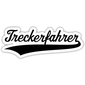 Treckerfahrer (Trecker, Traktor Fahren / Treckern) - Sticker Größe S (10 x 10 cm) - Mattweiß - Vorne