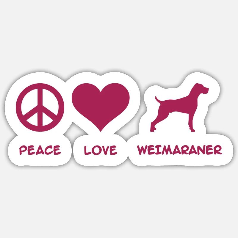 Weimaraner - Sticker taille S (10 x 10 cm) - blanc mat