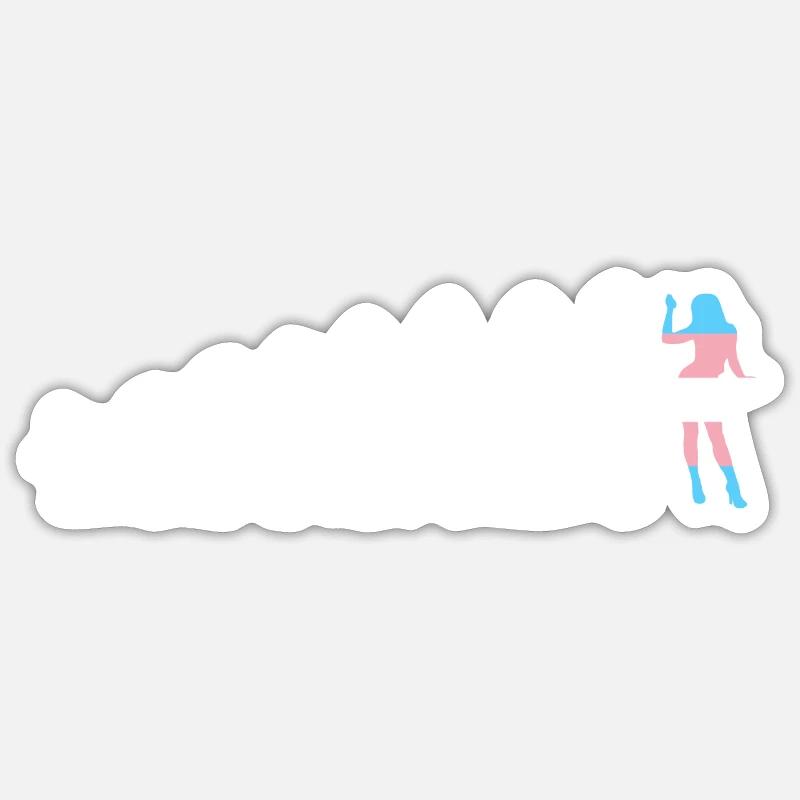 Transgender evolution - Sticker size S (10 x 10 cm) - white matte