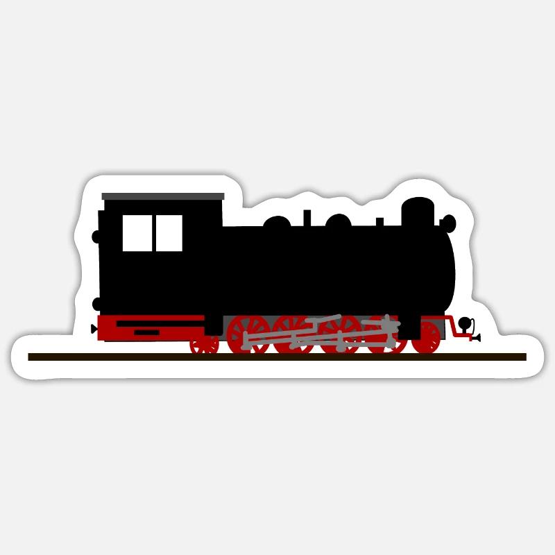 Dampflok Eisenbahn Schmalspurbahn Nostalgie - Sticker Größe S (10 x 10 cm) - Mattweiß