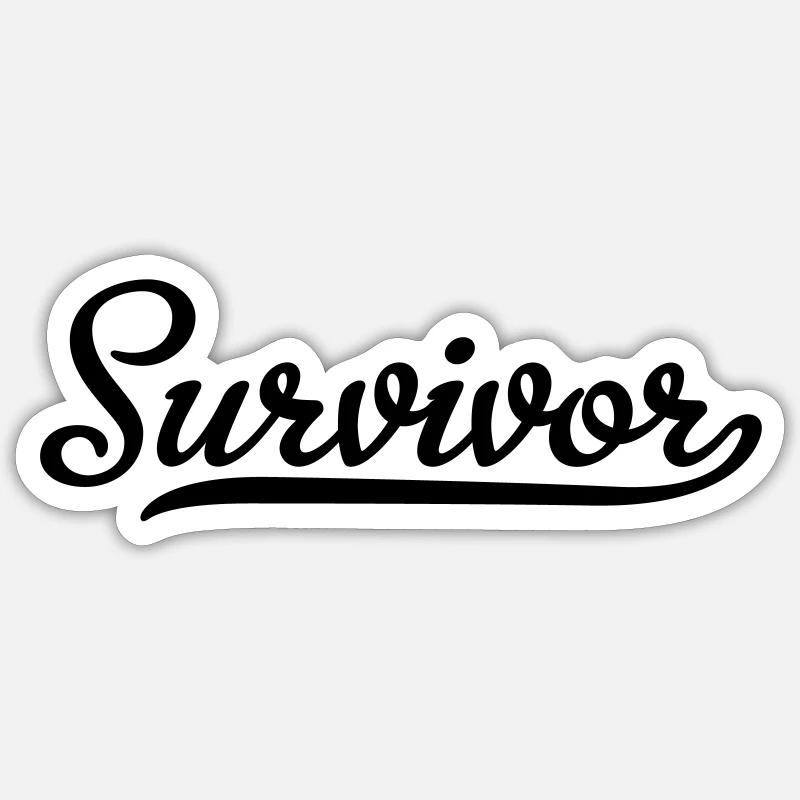 survivor - Sticker size S (10 x 10 cm) - white matte