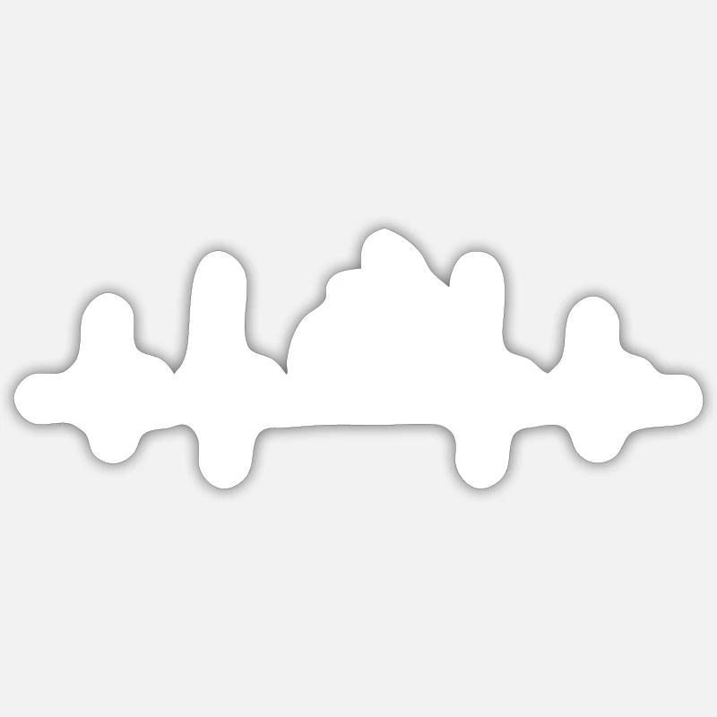Rabbit pulse wild nature gift - Sticker size S (10 x 10 cm) - white matte