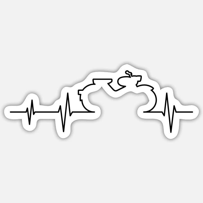 Simson Sparrow EKG - Sticker size S (10 x 10 cm) - white matte