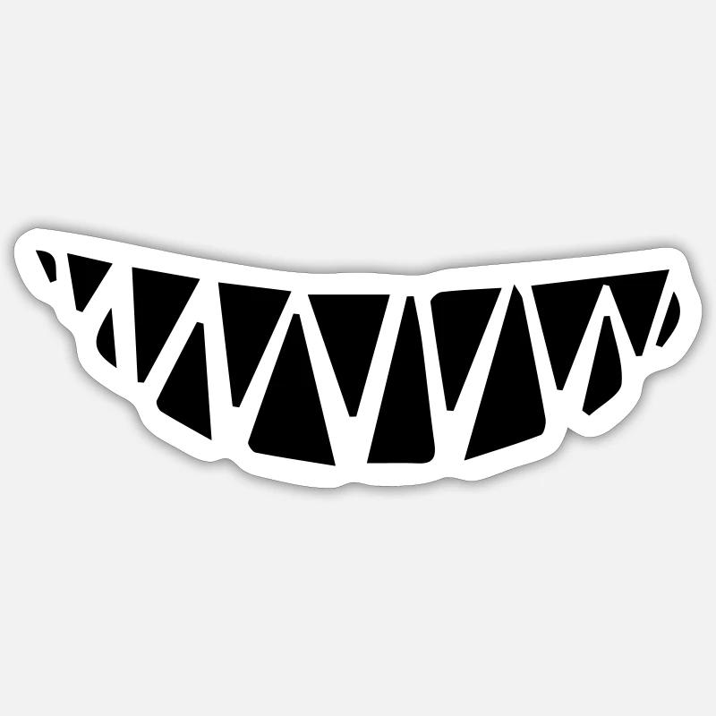 Smiling teeth minimum distance Sticker size S (10 x 10 cm)