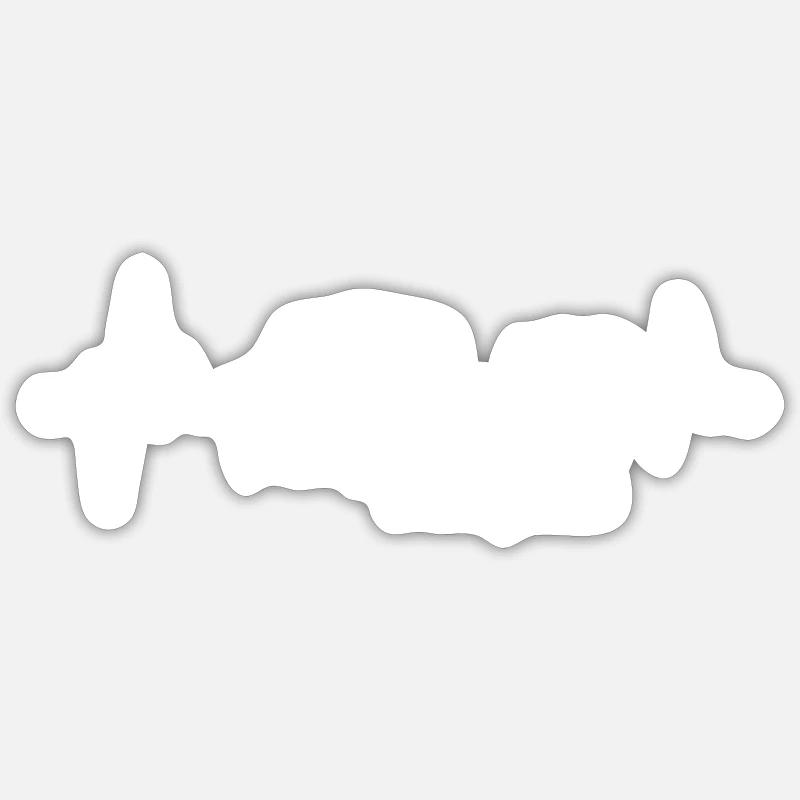 Camping - Sticker taille S (10 x 10 cm) - blanc mat