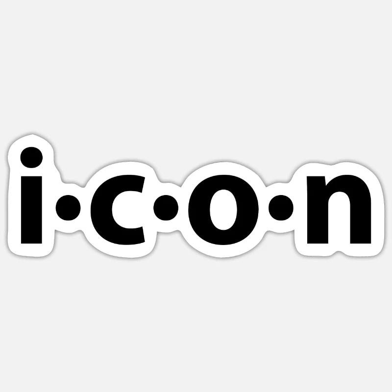 icon - Sticker size S (10 x 10 cm) - white matte