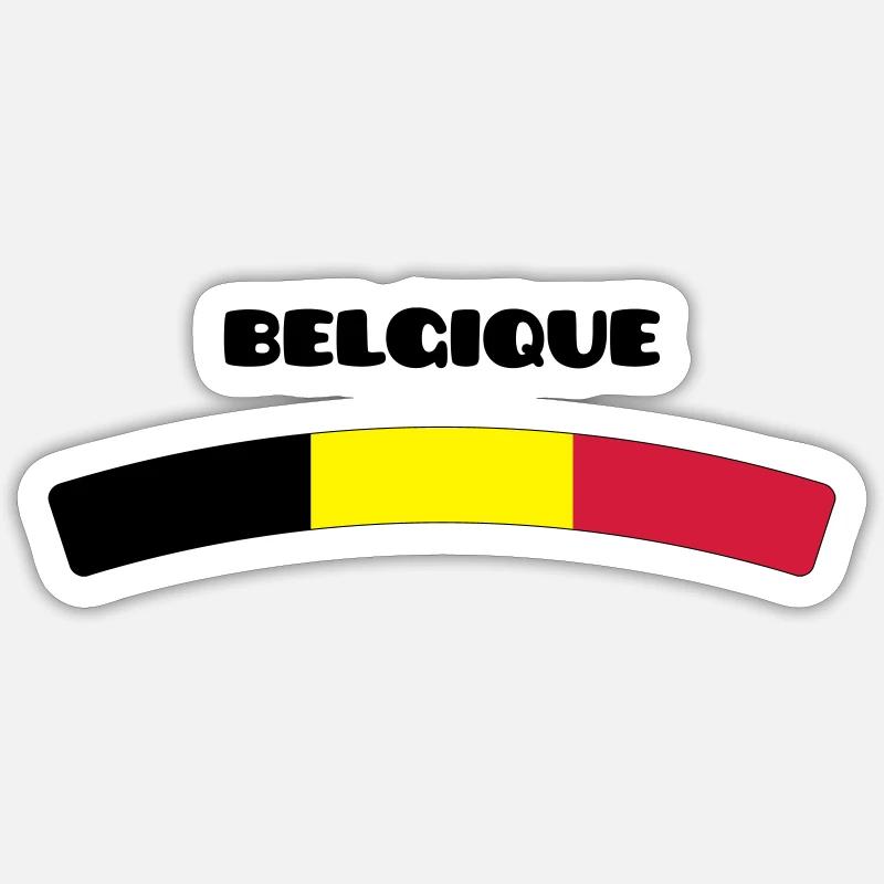 Belgium - Sticker size S (10 x 10 cm) - white matte
