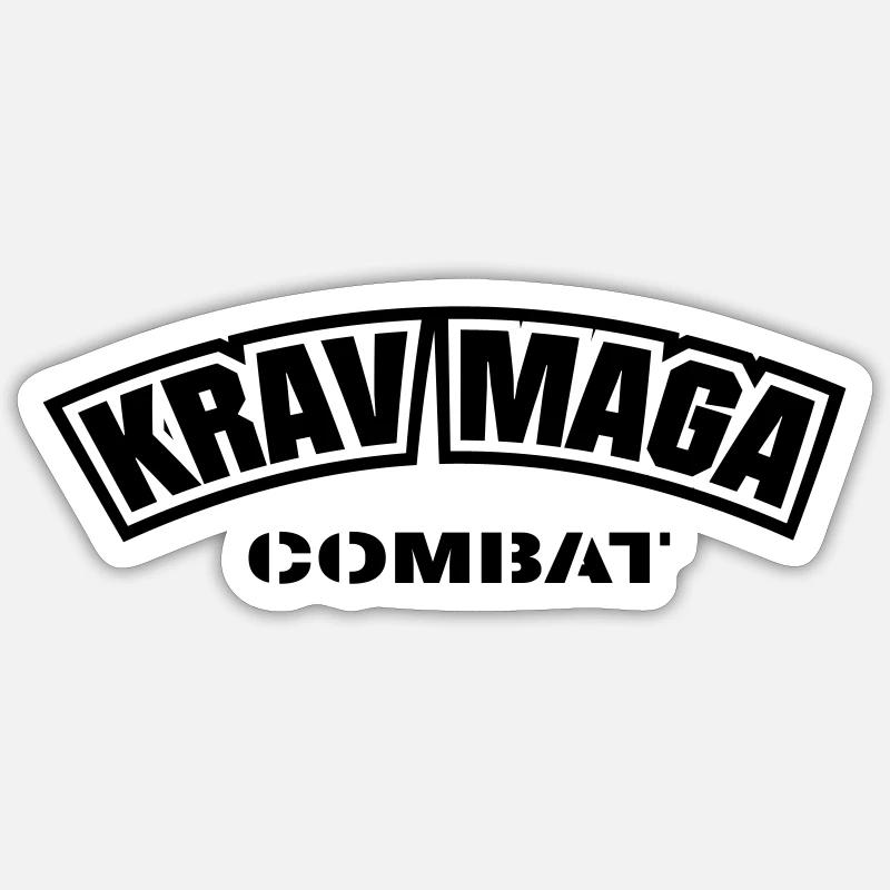 KravMaga Combat - Sticker taille S (10 x 10 cm) - blanc mat