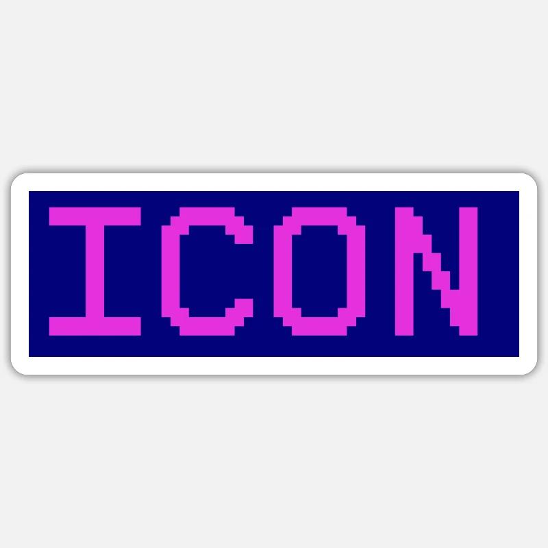 icon - Sticker size S (10 x 10 cm) - white matte
