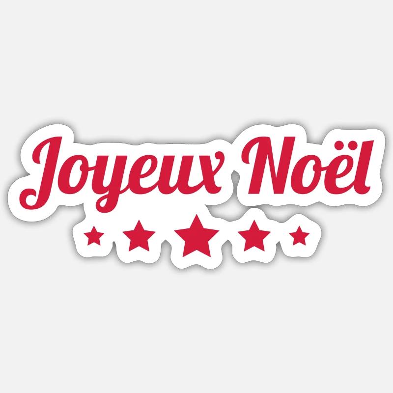 Joyeux Noël - Sticker taille S (10 x 10 cm) - blanc mat