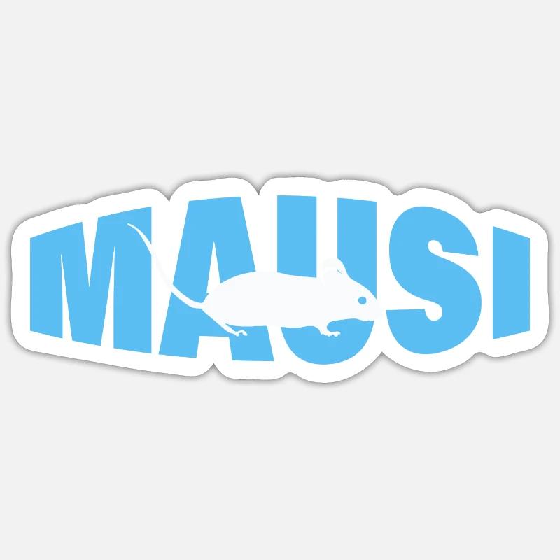 MAUSI - Sticker Größe S (10 x 10 cm) - Mattweiß