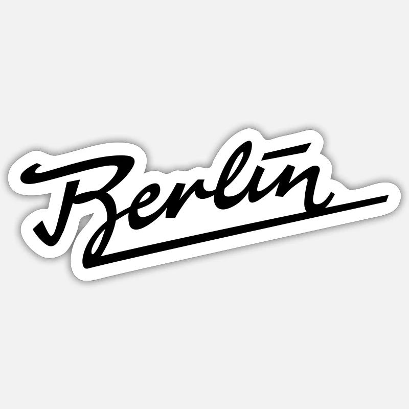 Logo de Berlin - Sticker taille S (10 x 10 cm) - blanc mat