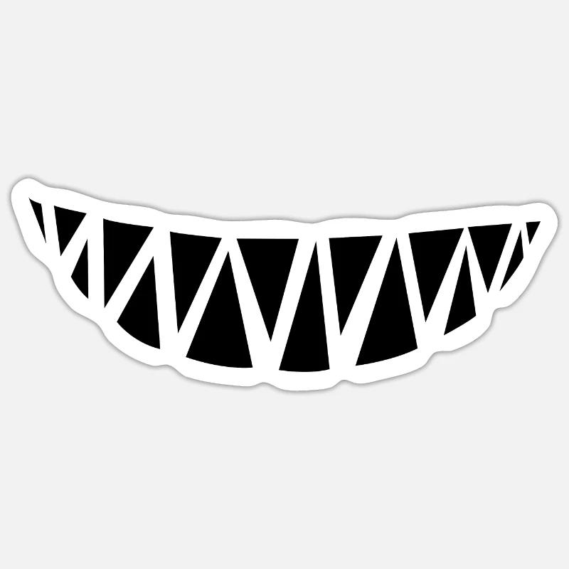 Monster teeth - Sticker size S (10 x 10 cm) - white matte