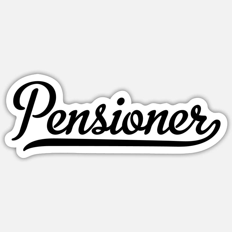 pensioner - Sticker Größe S (10 x 10 cm) - Mattweiß