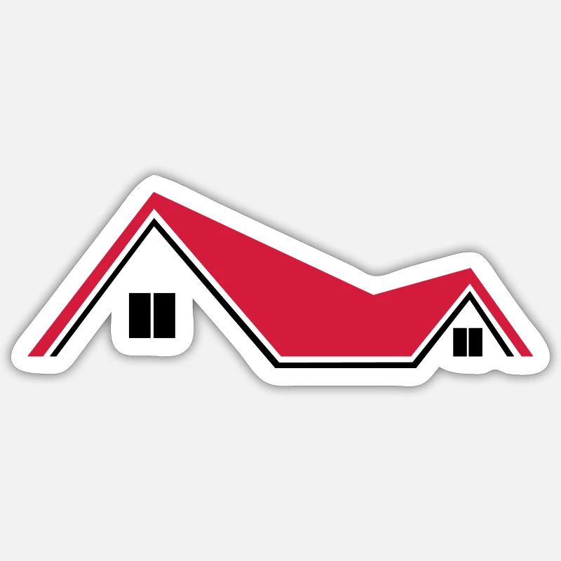 Haus - Sticker Größe S (10 x 10 cm) - Mattweiß