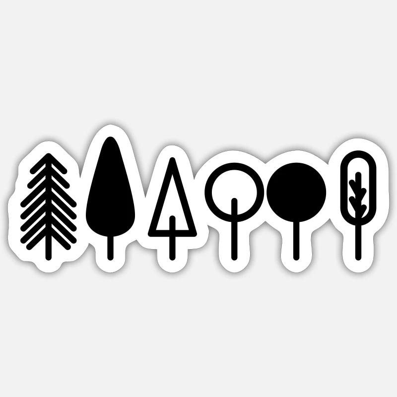 Arbres Sticker taille S (10 x 10 cm)