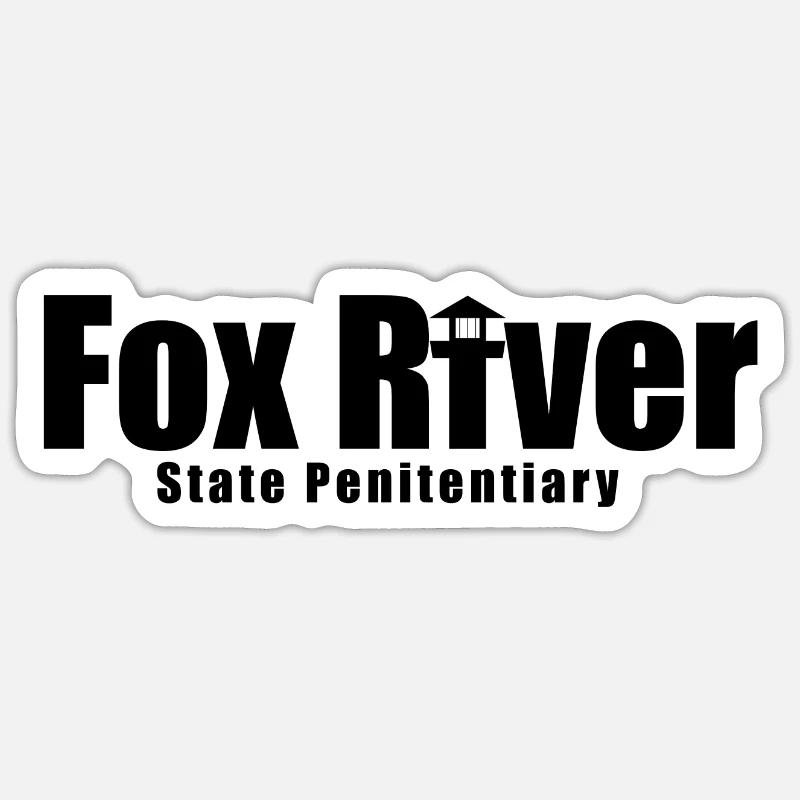 RIVIÈRE FOX - Sticker taille S (10 x 10 cm) - blanc mat