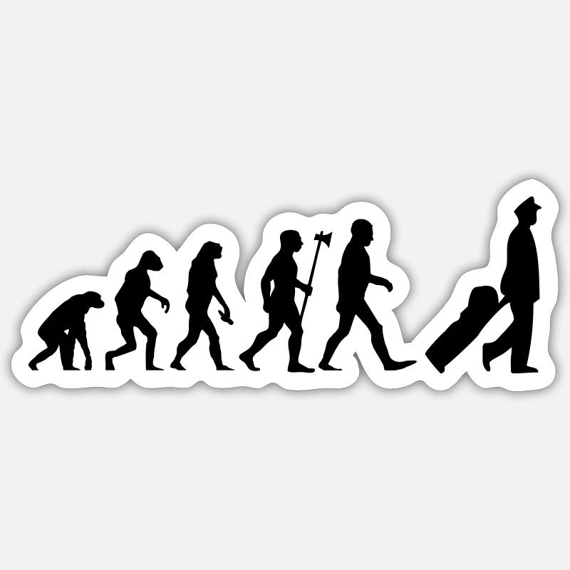evolution pilot Flugzeug Pilot Flieger Sticker Größe S (10 x 10 cm)