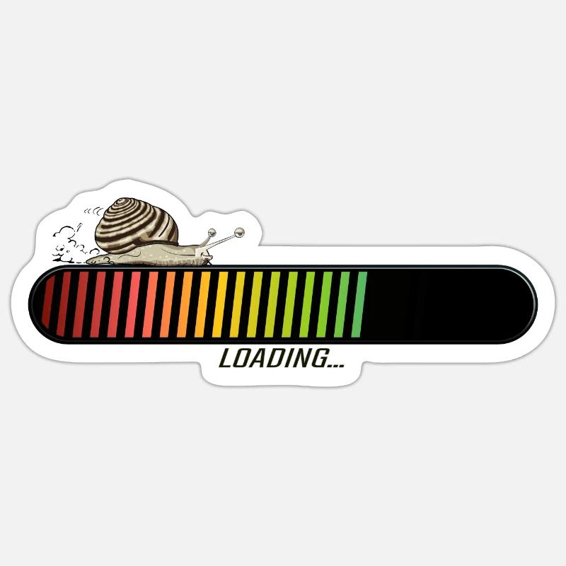 Schneckenleiste loading loading progression - Sticker Größe S (10 x 10 cm) - Mattweiß