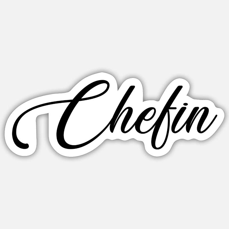 Chef Saying Scripture Sayings - Sticker size S (10 x 10 cm) - white matte